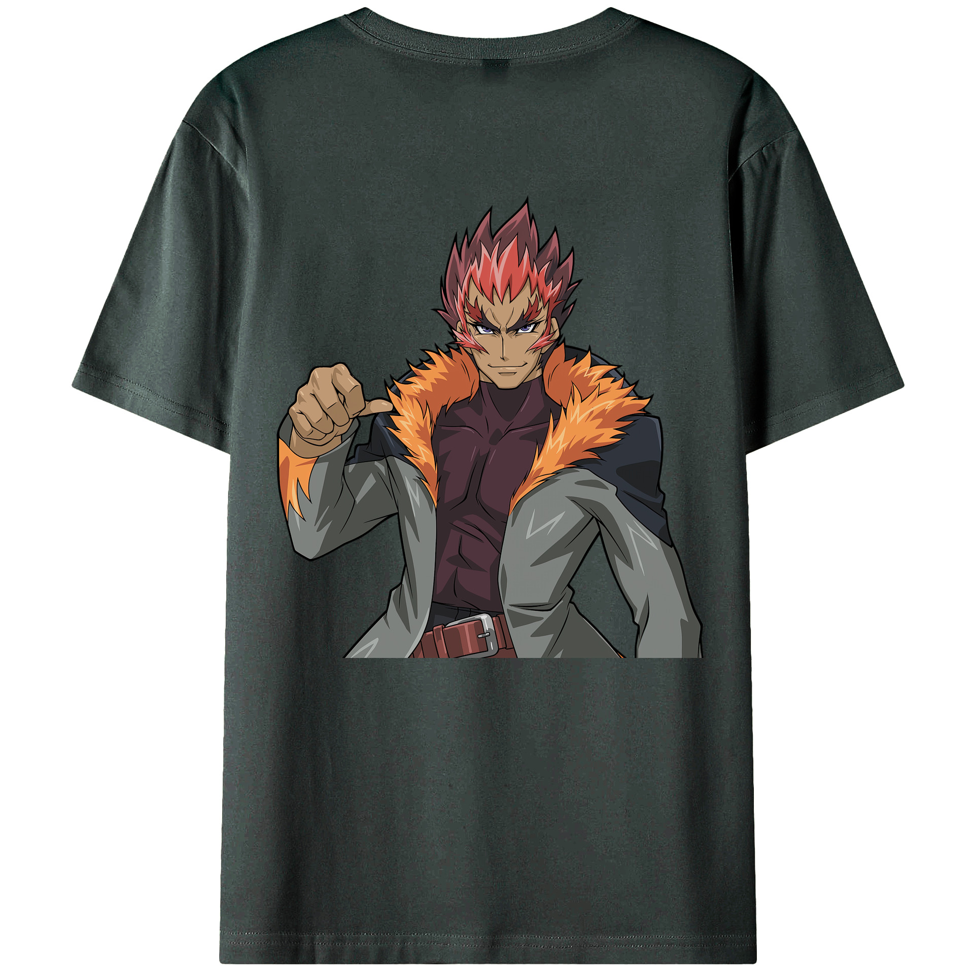（画像用） 遊☆戯☆王 Yu-Gi-Oh! 綿100％ メンズ半袖Tシャツ（バックプリント） 通気性